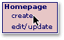 Homepage - create
